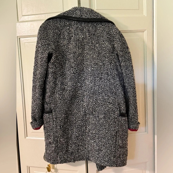 Cynthia Rowley Tweed Jacket with Leather Accent Size Small - Picture 3 of 7